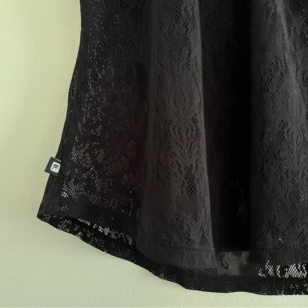 Fabletics Black Floral Lace Orchard Racerback Tank Top Size XS - Picture 9 of 9